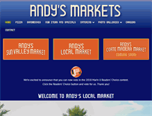 Tablet Screenshot of andyslocalmarket.com